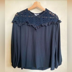 Amaryllis Women’s Long Sleeve Peasant Blouse, Size Small, So Soft & Stretchy